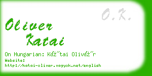 oliver katai business card